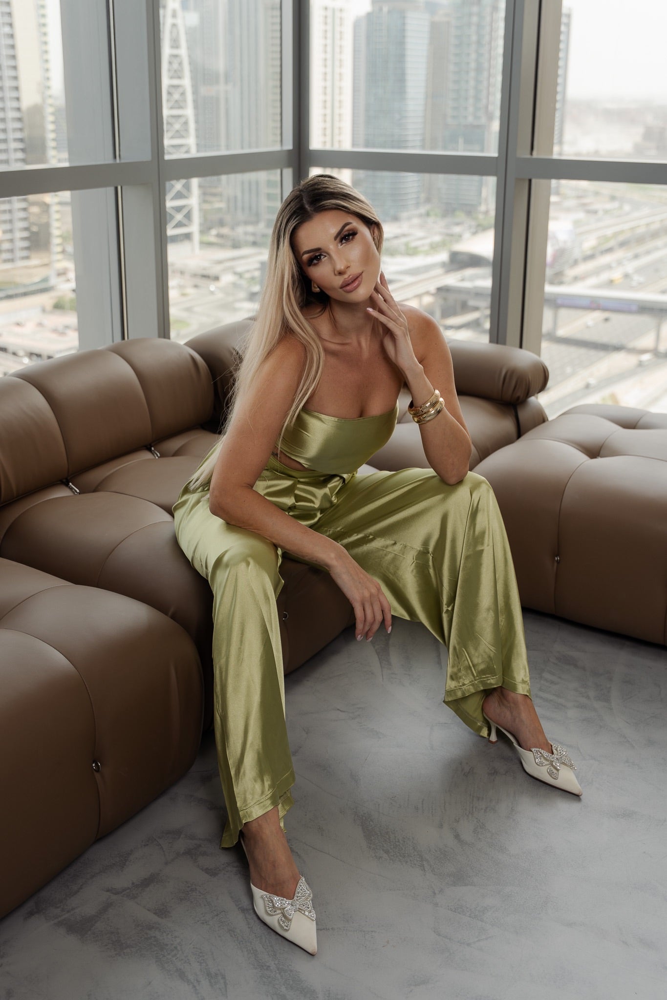 RIA | ZWEITEILIGES SATIN-SET